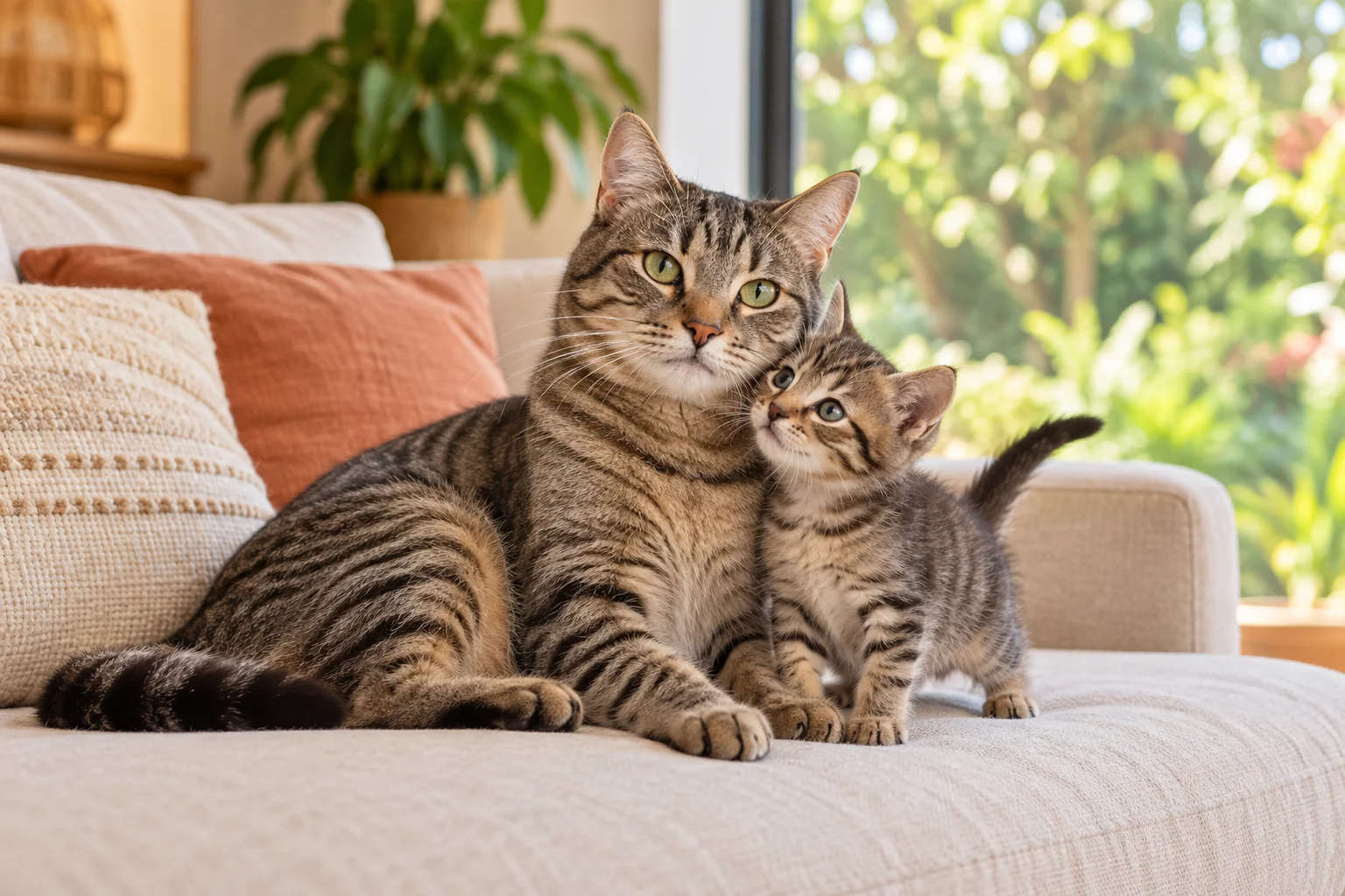 Gatos em um momento de descanso